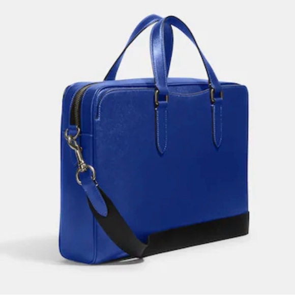 New with Tags Coach Graham Structured Brief C8173 Sport Blue  Below $598 Retail - Picture 2 of 6